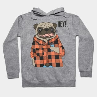 cute pug hey Hoodie